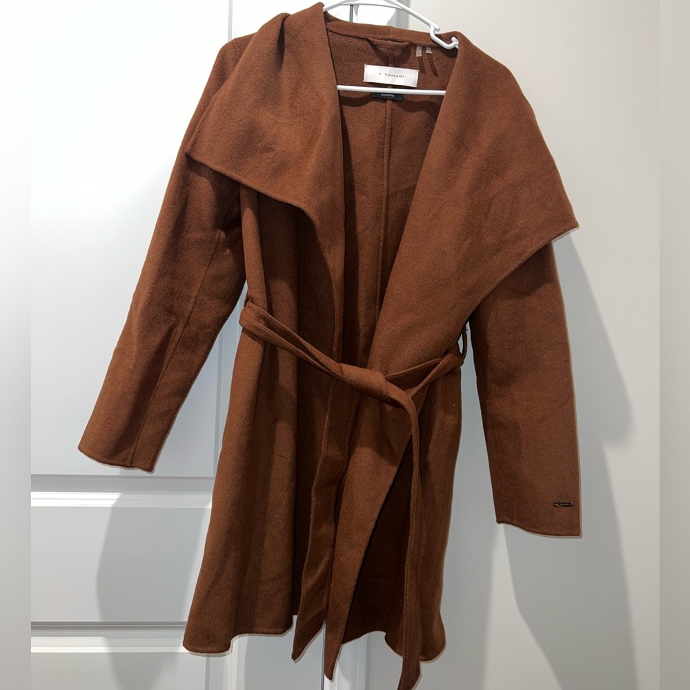 COPY - Tahari wool wrap coat.